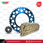 Gear Set Kawasaki KLX TYPE 520-44T-46T Blue GMS Racing Product