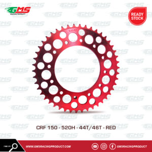 Gear Belakang Honda CRF150 TYPE 520 Red GMS Racing Product