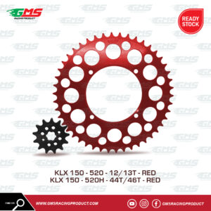 Gear Set Kawasaki KLX150 TYPE 520 Red GMS Racing Product