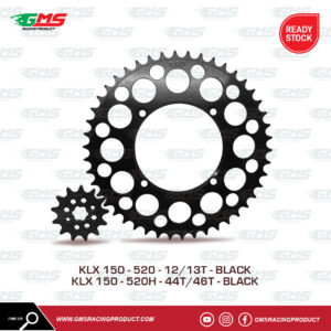 Gear Set Kawasaki KLX150 TYPE 520 Black GMS Racing Product