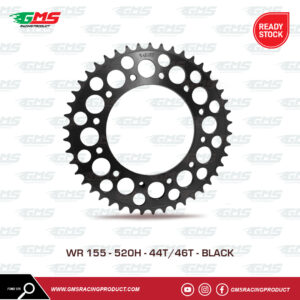 Gear Belakang Yamaha WR155 TYPE 520-44T-46T Black GMS Racing Product